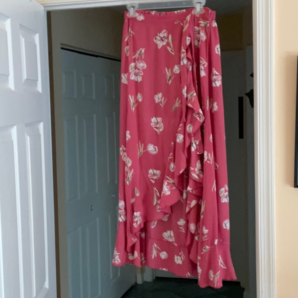 Vanilla Star Pink Maxi Wrap Skirt